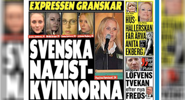 Expressens uthengning av de «svenske nazistkvinnene».