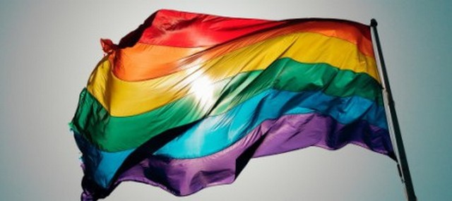 Rainbow flag flies in the Castro.